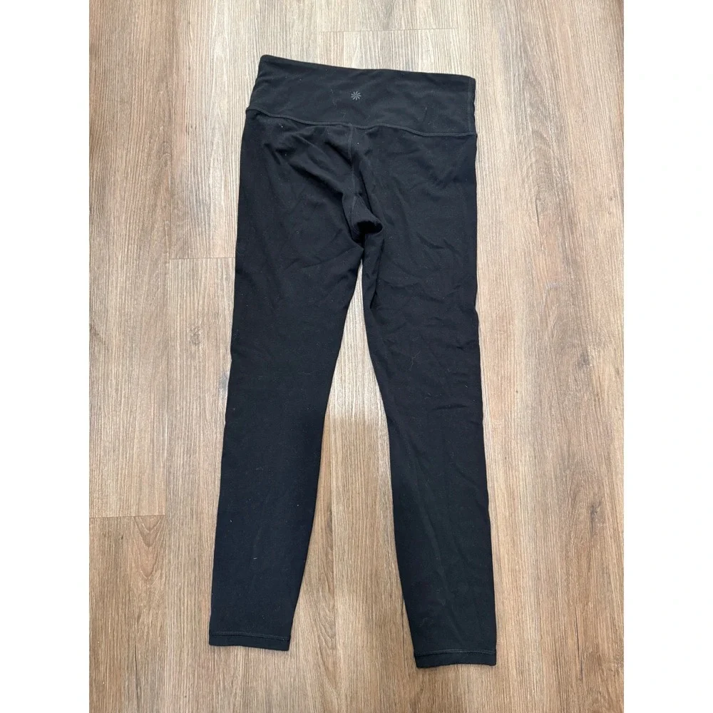 Athleta Elation 7/8 Tight Womens Small Black‎ Yoga Leggings High Rise RN 54023